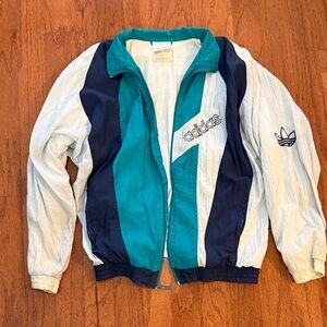 adidas Teal and Navy Windbreaker Jacket
